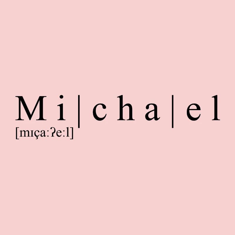 Nom : abstrait, typographique, blanc, Michael