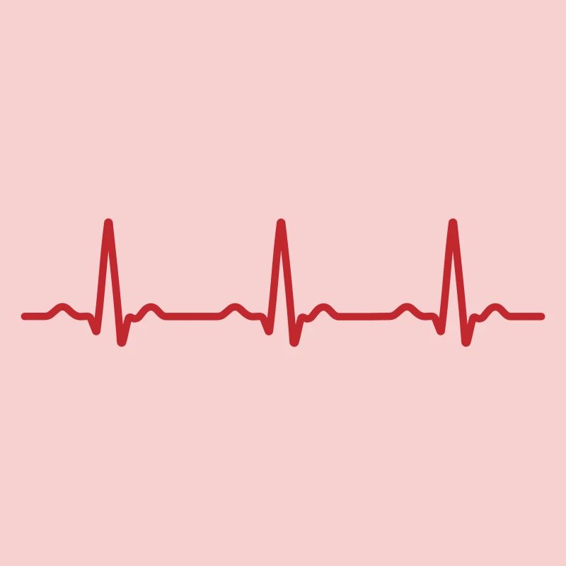 Seamless Red Ecg Heartbeat Pattern