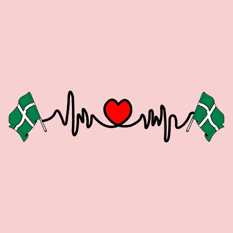Devon Flag with Heartbeat