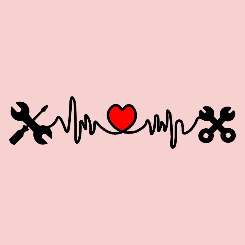 Tools with heart cardiogram