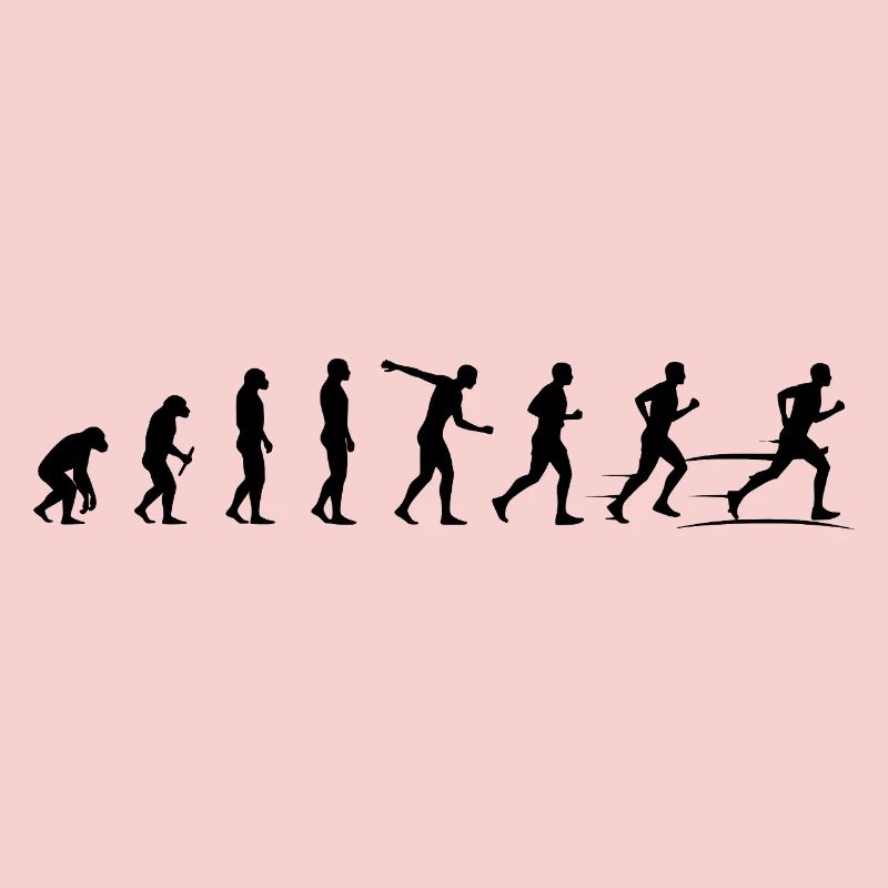 Oreiller autocollant T-shirt Marathon Runner Evolution