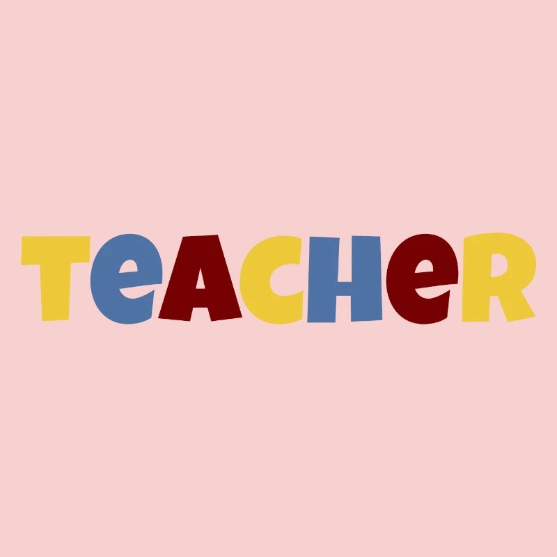 Teacher colorful text