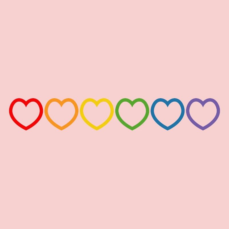 Regenbogenherzchen outline