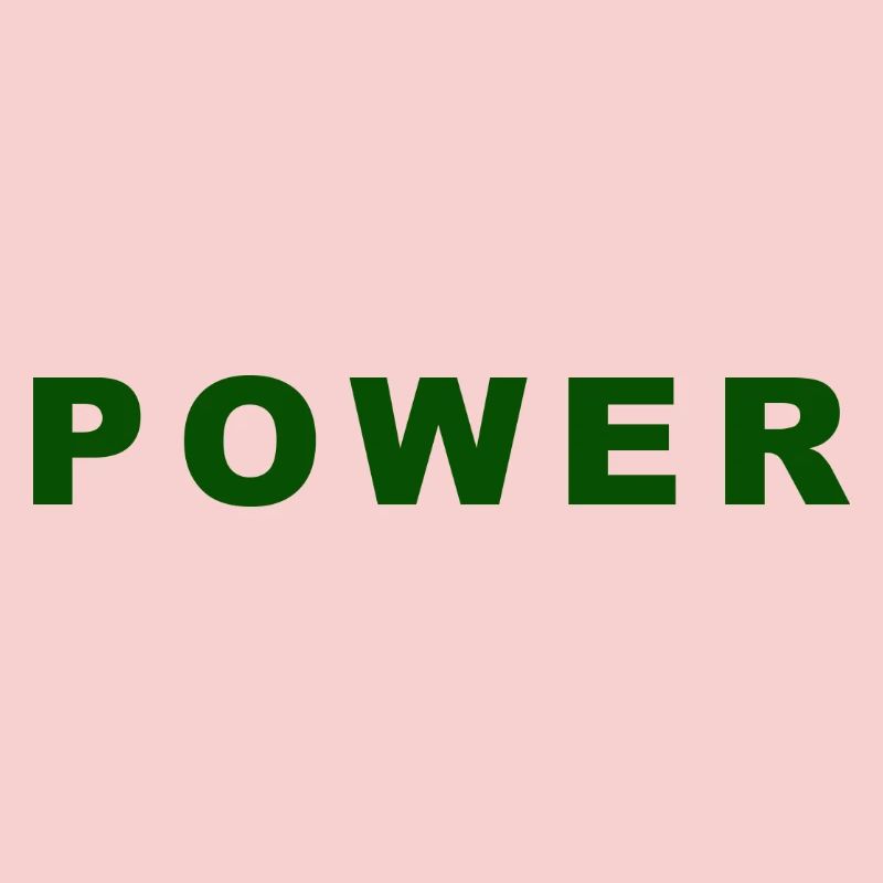 Bold Green Power Text Design