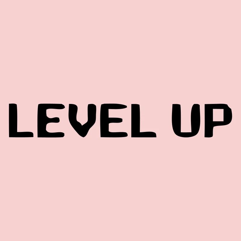 Level Up 8-Bit Schriftzug