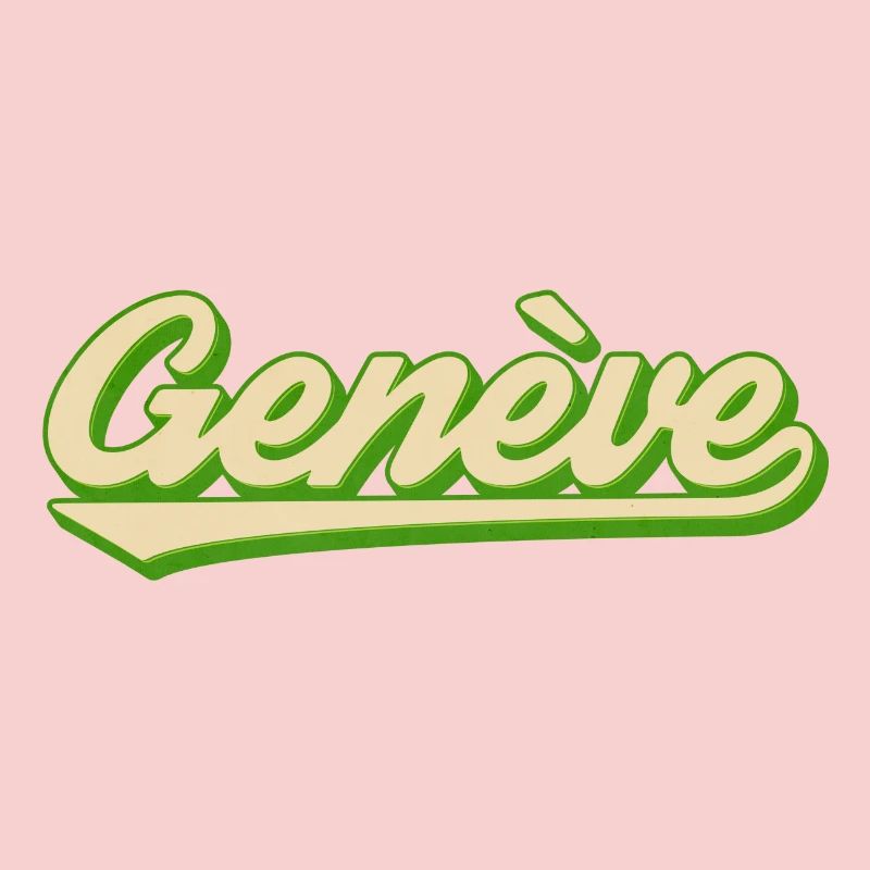 Genève Retro Script Lime