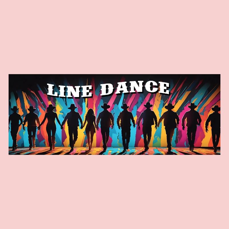 Line dance group dancing