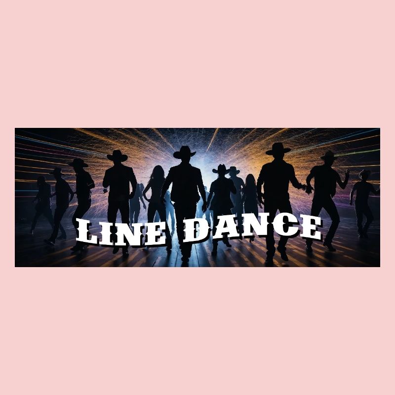 Line dance group dancing