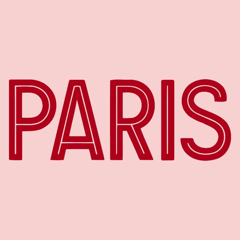 Paris Red Geometric Typography
