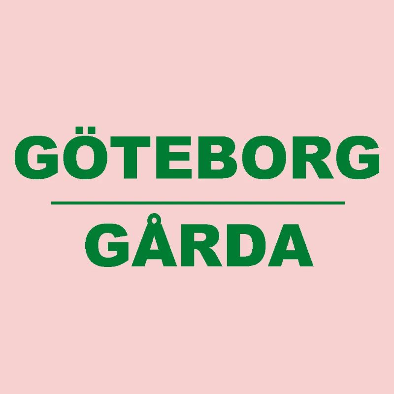 Göteborg Gårda – Design vert-noir