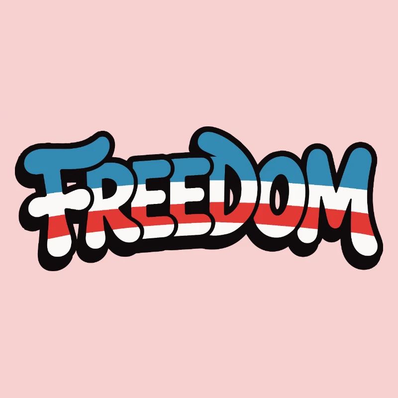 Freedom Typography Statement Design