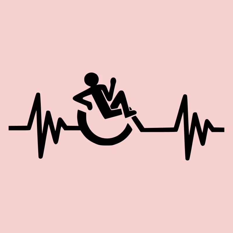 Image: wheelchair, heartbeat, relaxed #