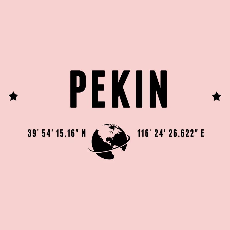 Beijing Stylized Geographical Coordinates