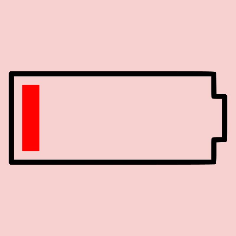 Battery Empty Icon | Funny statement for tired