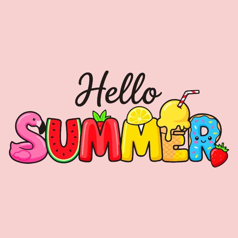 Hello Summer Fruit Letters