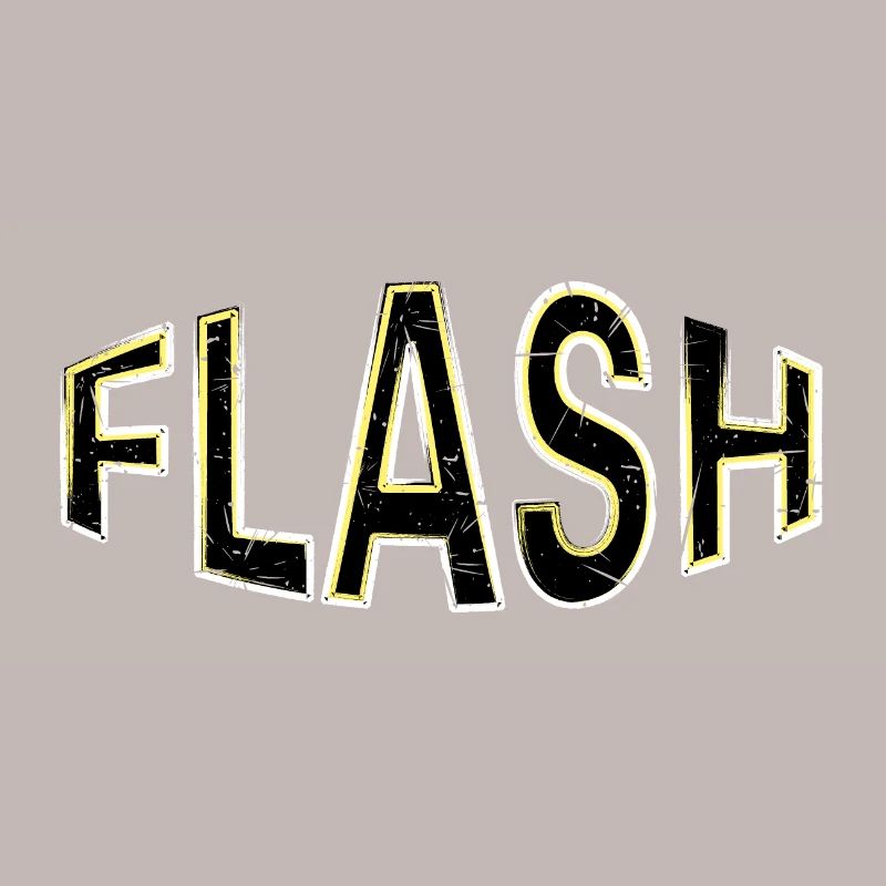FLASH label with flashes