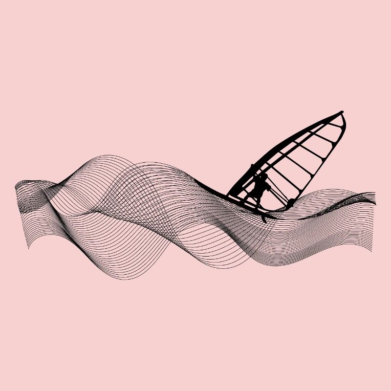 Windsurfer on wave structure