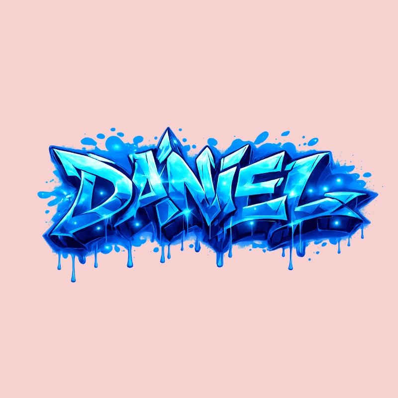 Graffiti  DANIEL Prénom cadeau idéal imprimable 