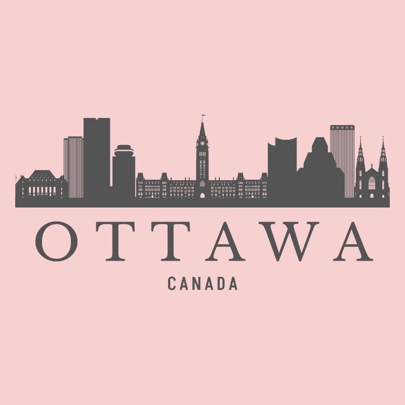 Skyline d’Ottawa Canada, silhouette d’Ottawa