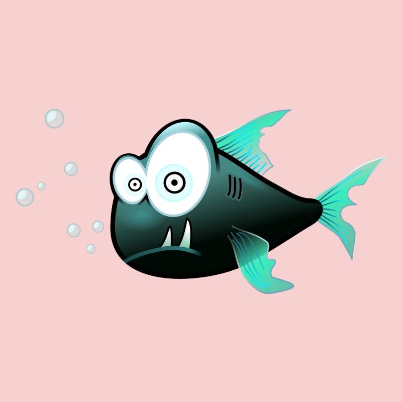 Fish with teeth comic shark