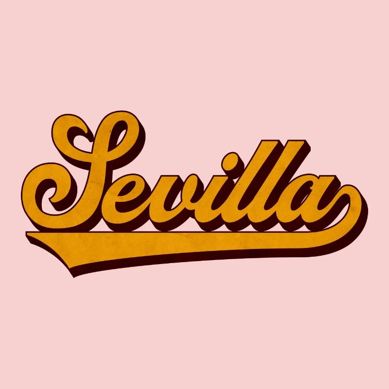 Sevilla Retro Script Gelb