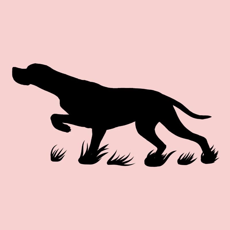 schwarzer Pointer vorstehend