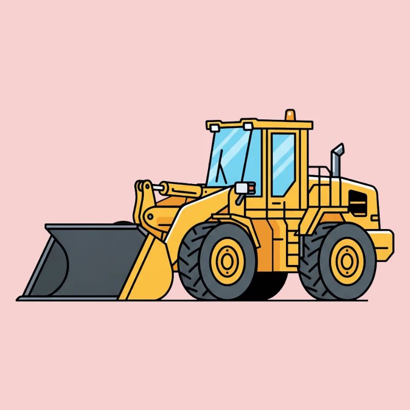 Machine de construction à chargeuse sur pneus