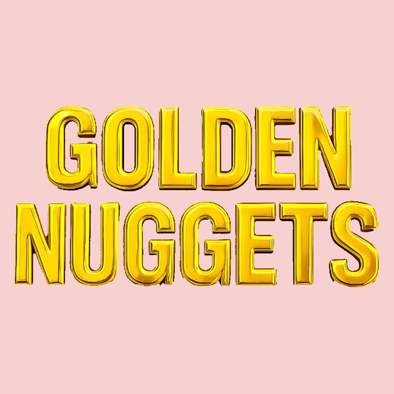 Gold Nuggets 3D-Text