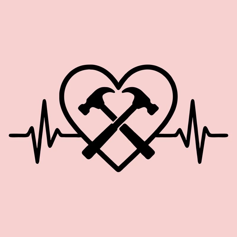 Crossed Hammers Heart Artisan Tool