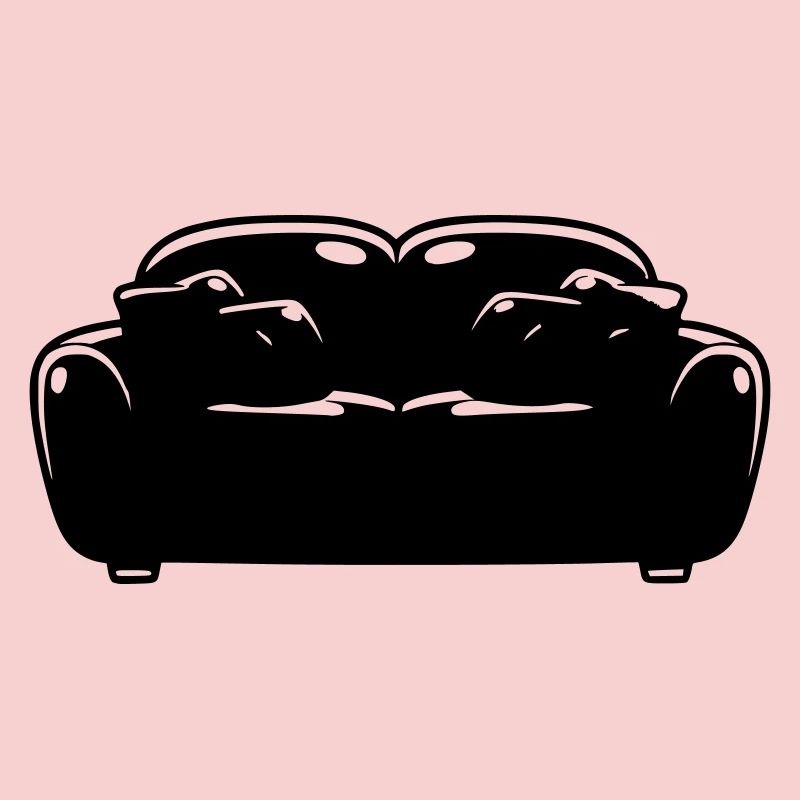 Sofa Couch Silhouette Chill Vector