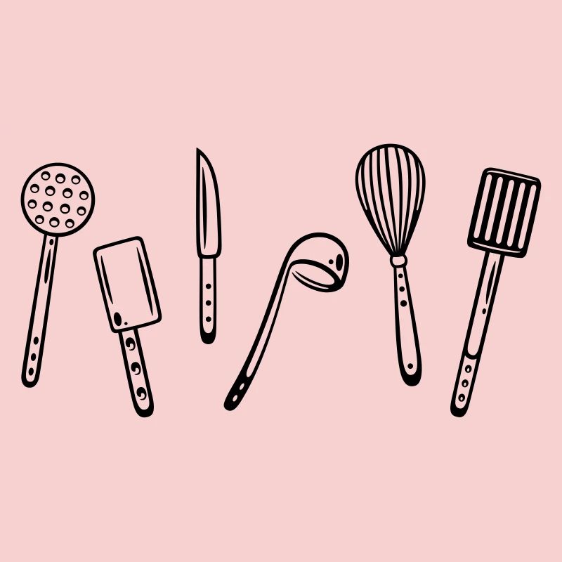 Les ustensiles de cuisine pour la cuisson.