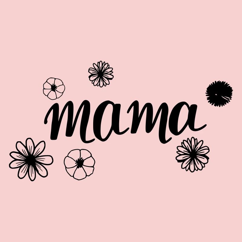 Maman dans le champ de fleurs