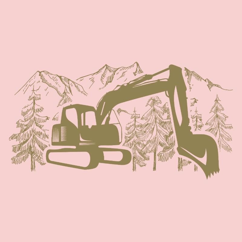Excavator Silhouette Construction Equipment Operator Work