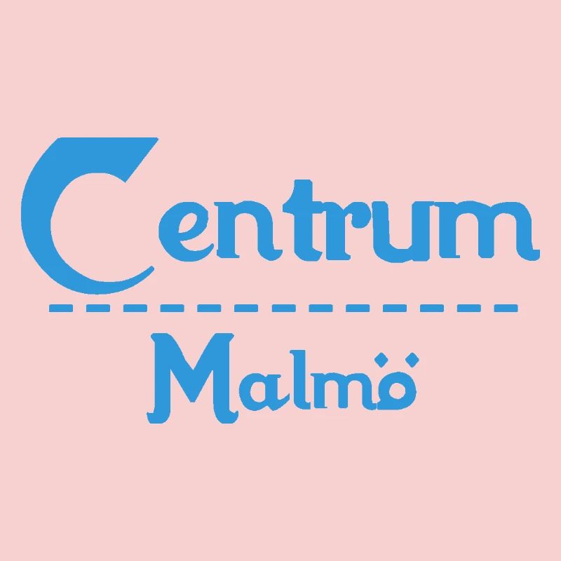Centrum Malmö – Blue Text Design