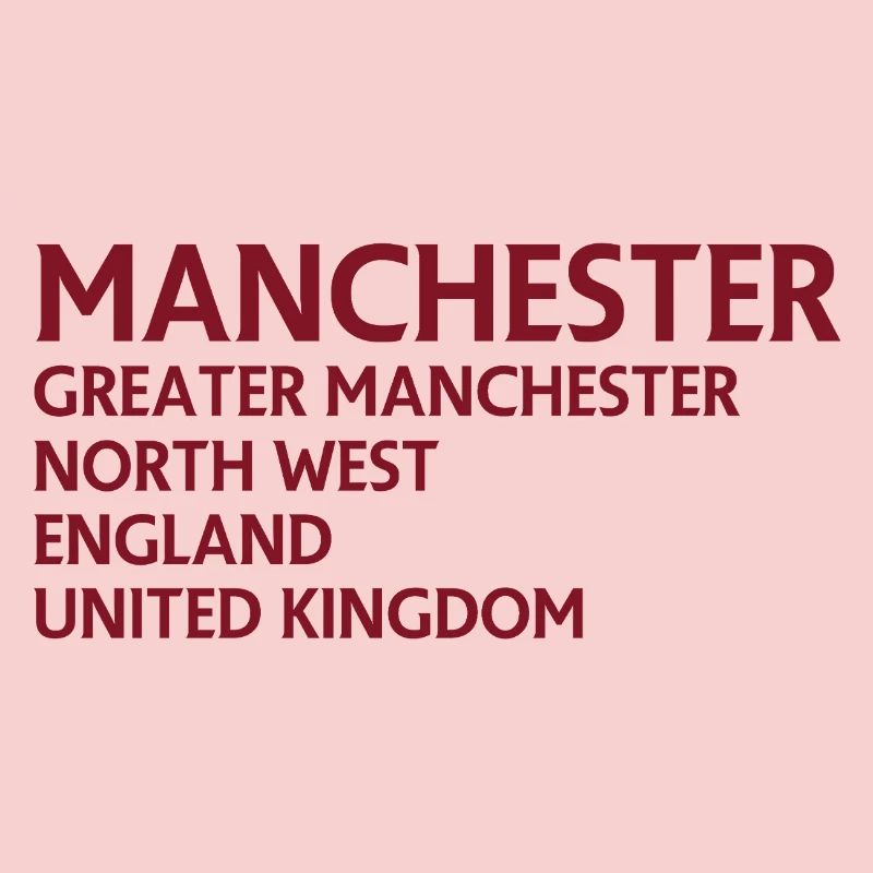 Manchester Name Stack Typography