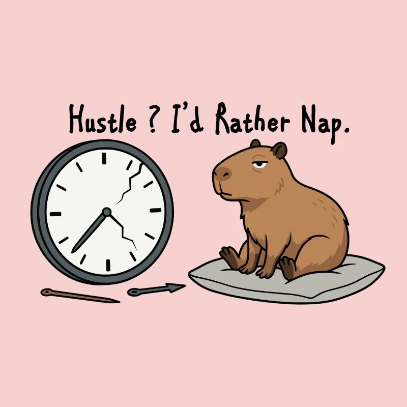 Capybara-Nickerchen-Humor Kaputte Uhr