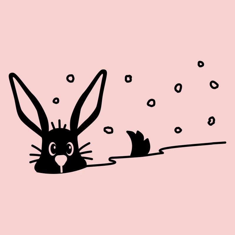 Cute bunny in the snow