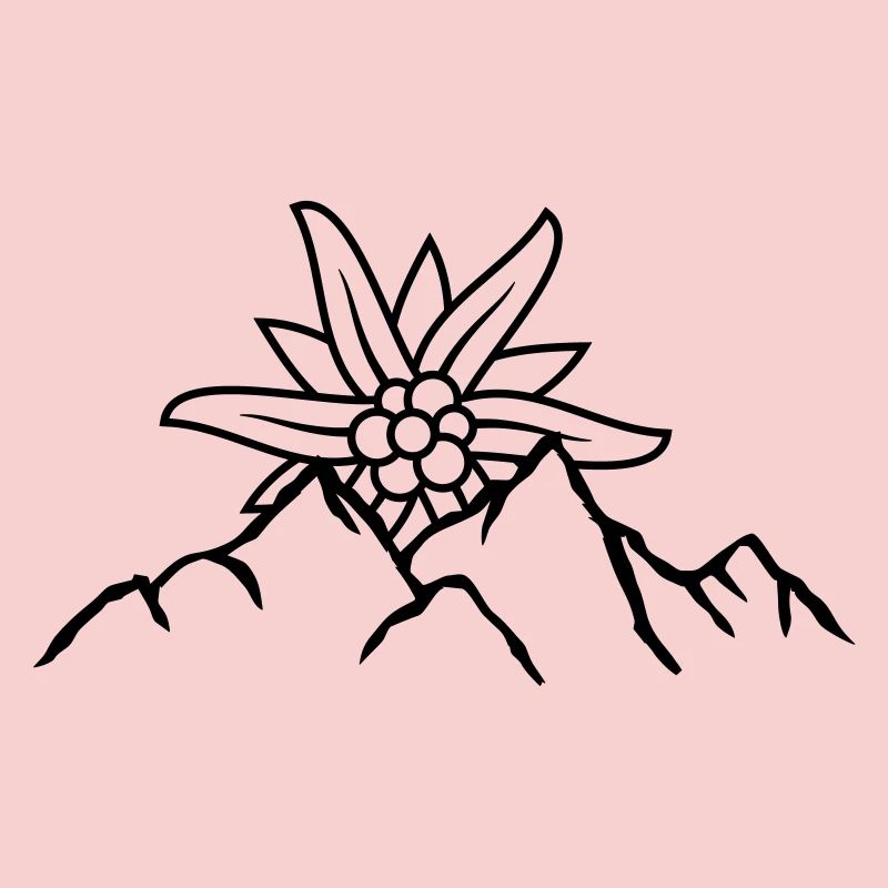 Logo sun mountain flower