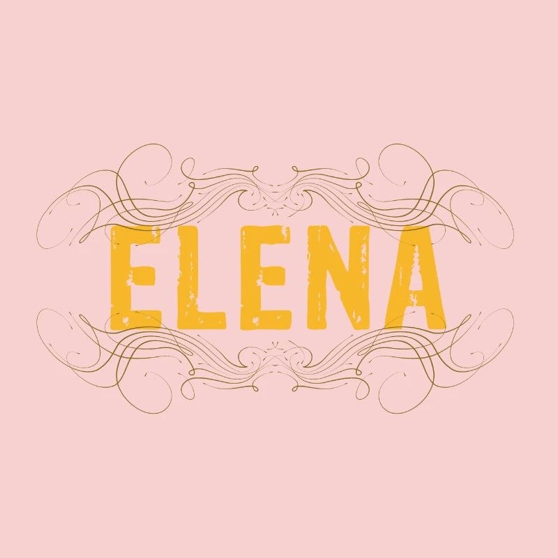 Lettrage ELENA décoré
