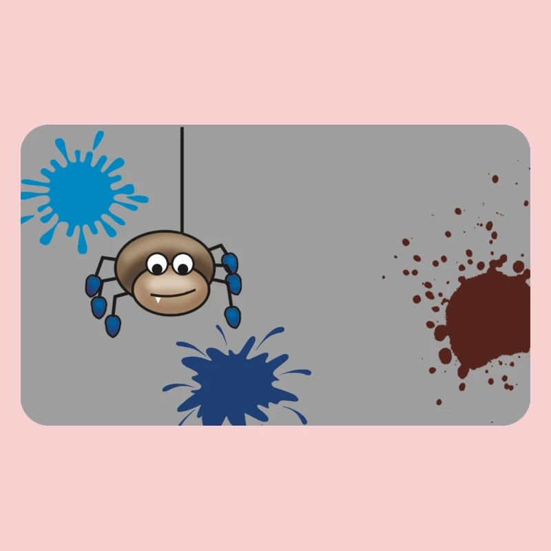 Farbklecks Monster Spinne grau