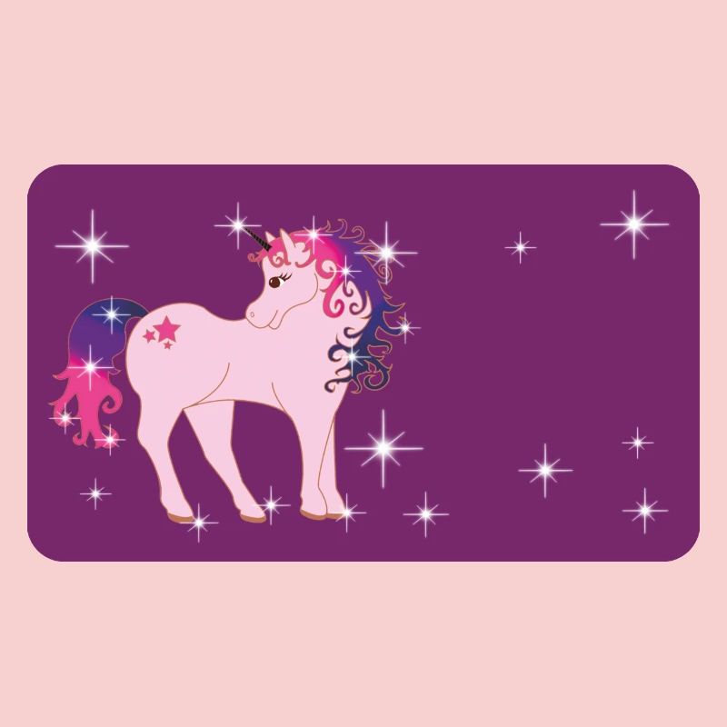 Fantasy Einhorn mit Sternchen - lila 