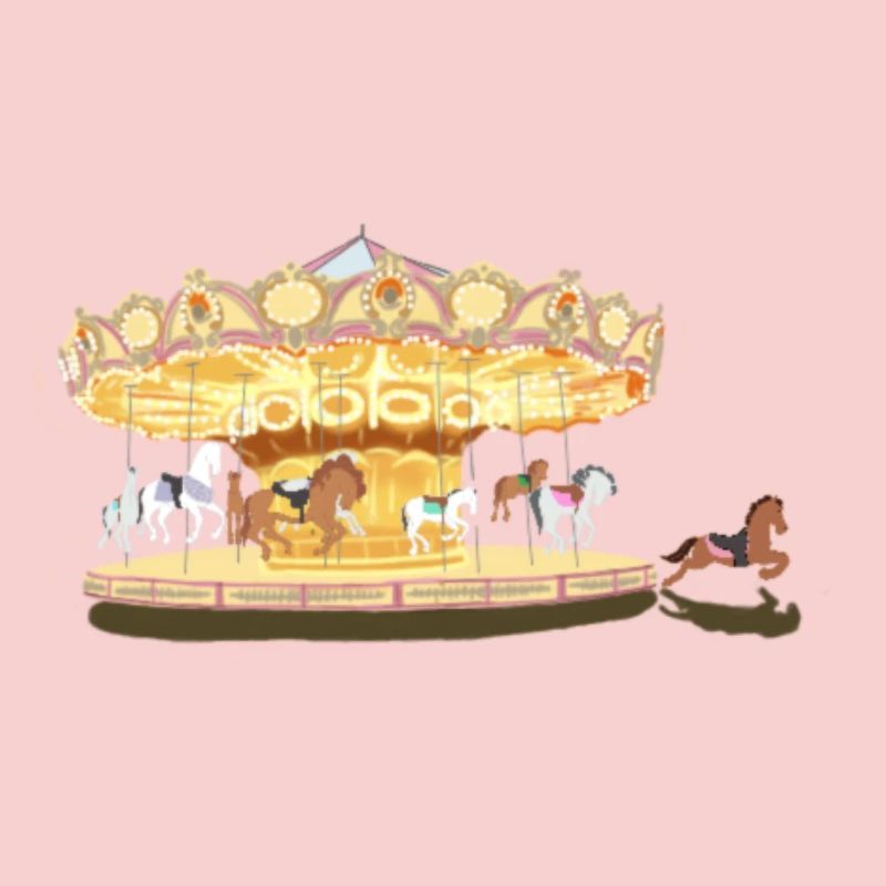 Enchanted Carousel Unisex Illustration
