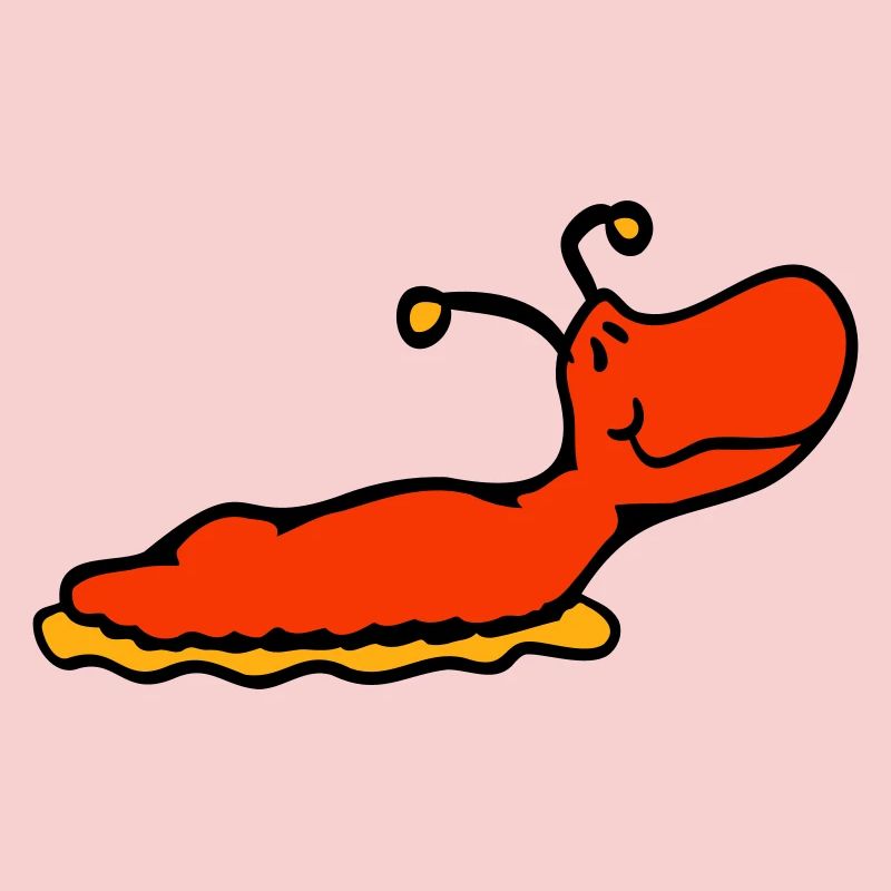Slug snail without shell smiles