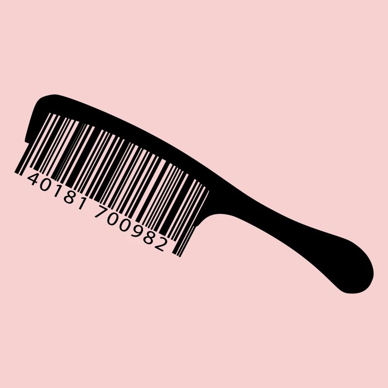 Illustration peigne avec code-barre