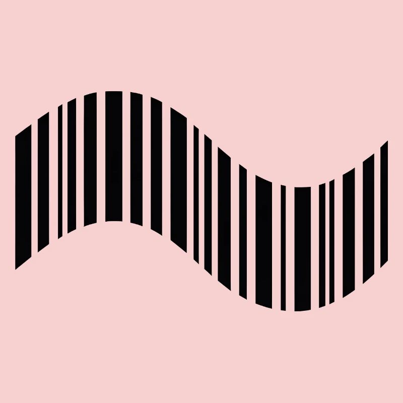 Barcode in wavy shape