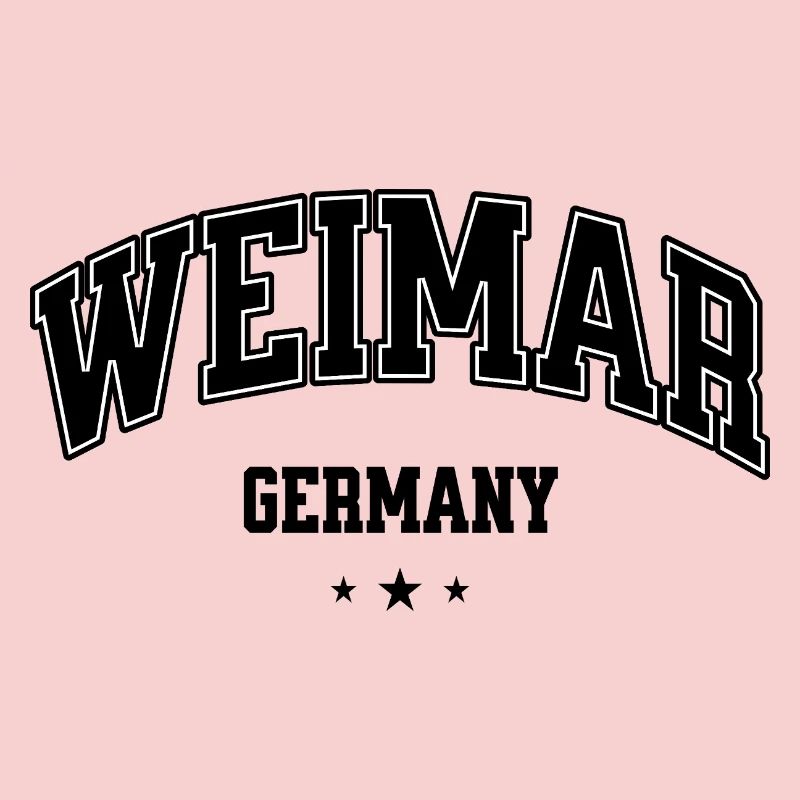 Weimar Varsity lettering design