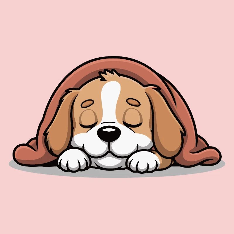 Sleeping Beagle Soft Toy