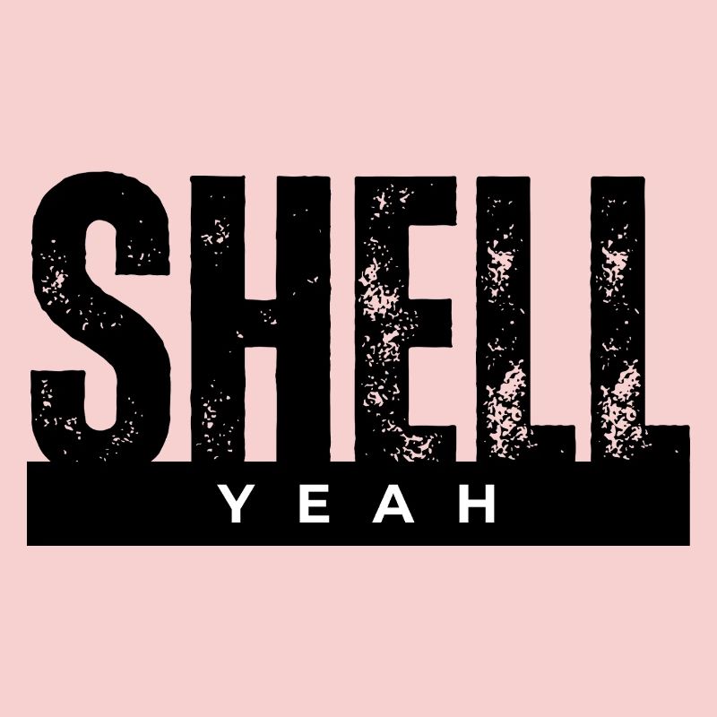 Yeah Bold Lettering on Black