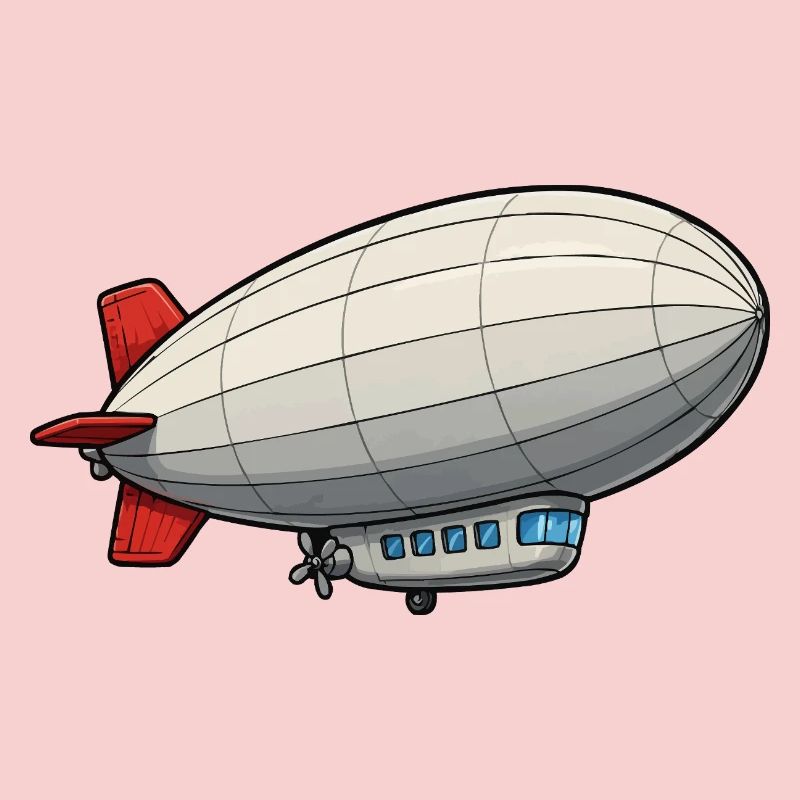 Zeppelin de dessins animés de dirigeables