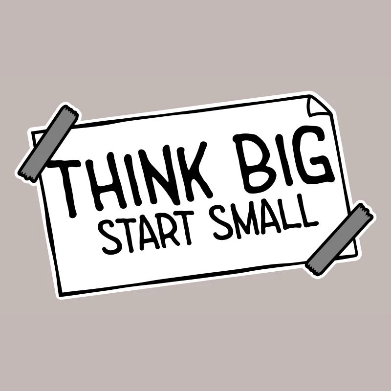 Think Big Start Small Motivation Mindset Growth